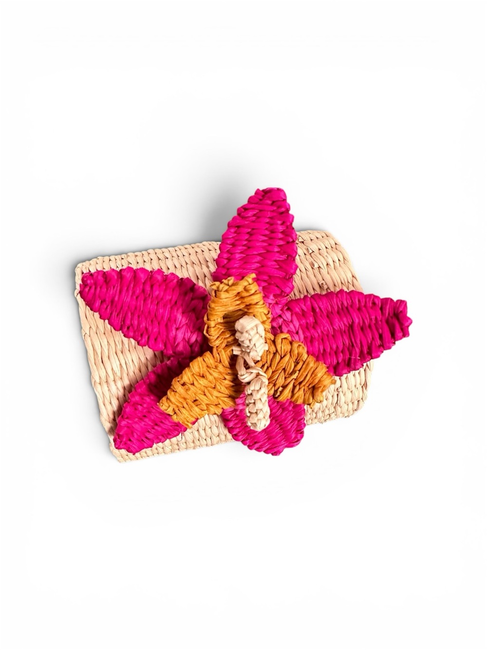 Orchid Iraca Palm Napkin Ring  (Imported)